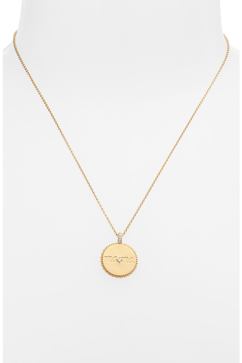 Mama Pendant Necklace, Alternate, color, GOLD