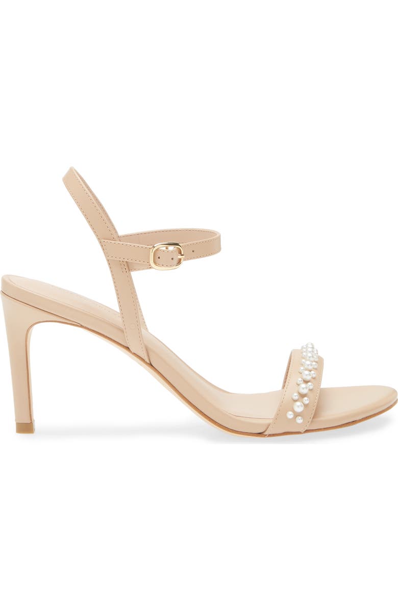 Stuart Weitzman Dancer Faux Pearl Sandal, Alternate, color,