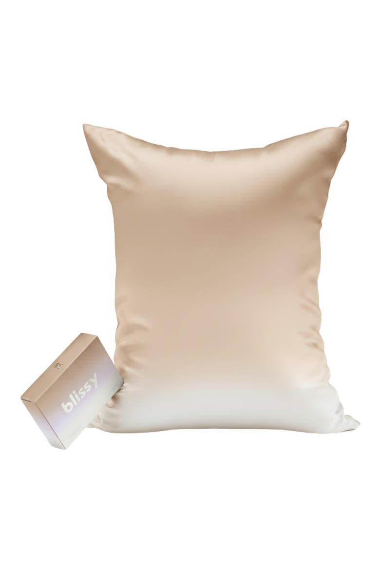 Mulberry Silk Pillowcase, Main, color, CHAMPAGNE OMBRE