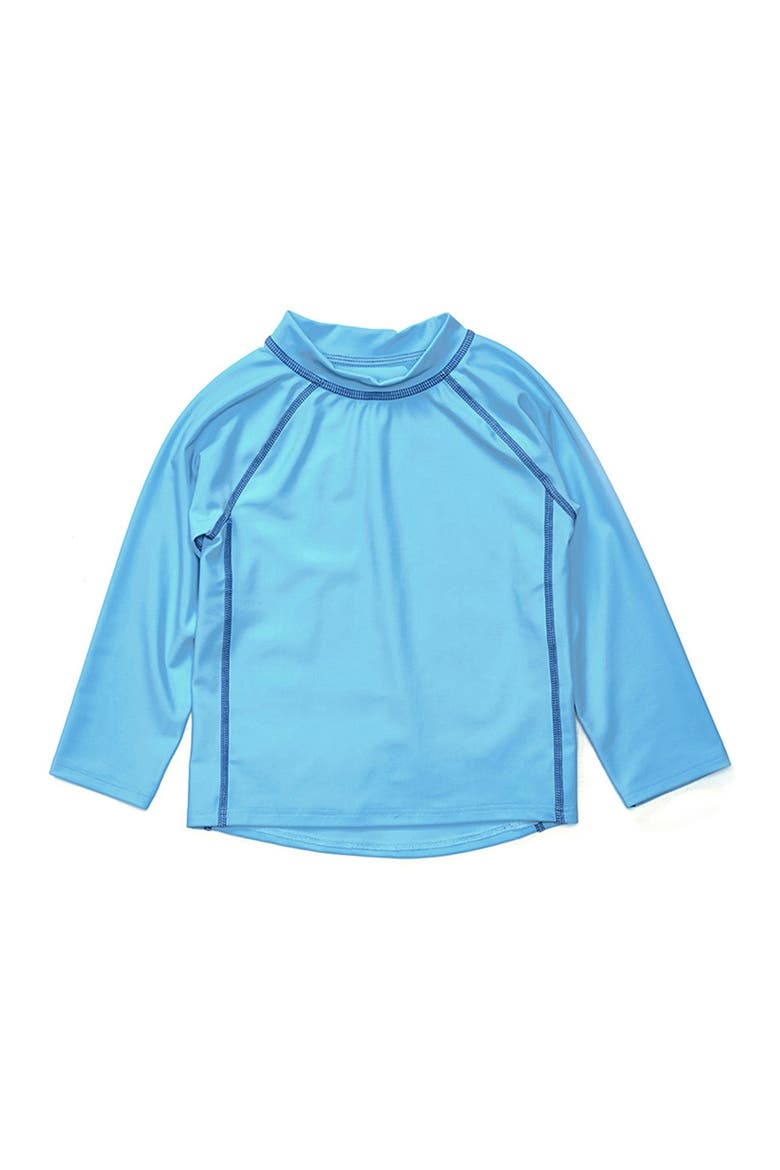 Long Sleeve Rash Guard, UPF 50+ Swim Shirt, Main, color, BLUE