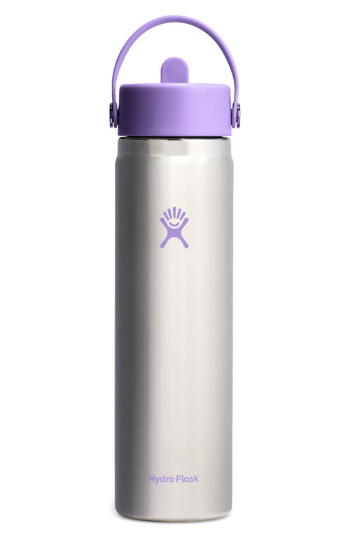 Hydro Flask 24-Ounce Wide Mouth Water Bottle with Straw Lid in Violet 