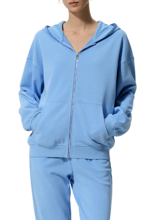 SILKERRY Oversized Seamflow Verge Full-Length Front Zip Hoodie