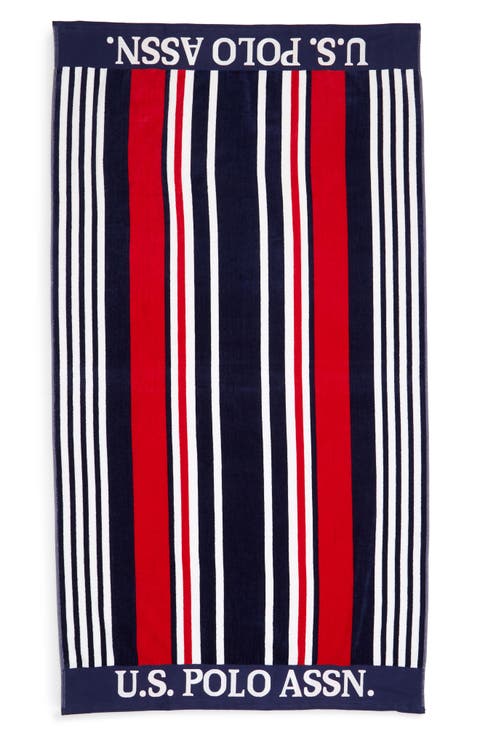 Port Stripe Jacquard Beach Towel
