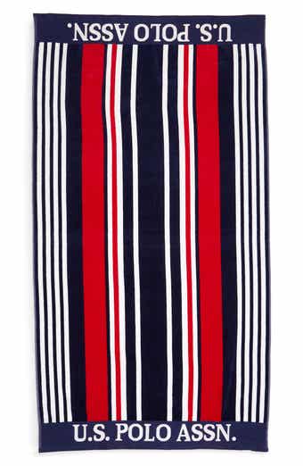 US POLO ASSN Port Stripe Jacquard Beach Towel