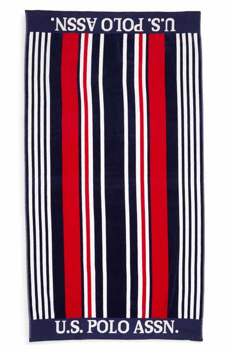 US POLO ASSN Port Stripe Jacquard Beach Towel