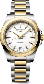 Longines Conquest Two Tone Bracelet Watch, 34mm