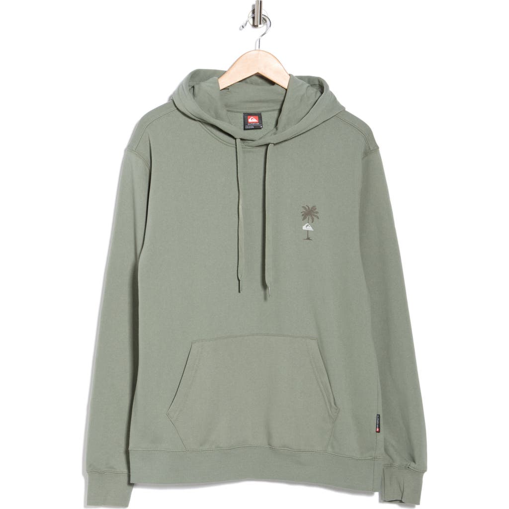Quiksilver Shining Hour Fleece Graphic Hoodie In Green