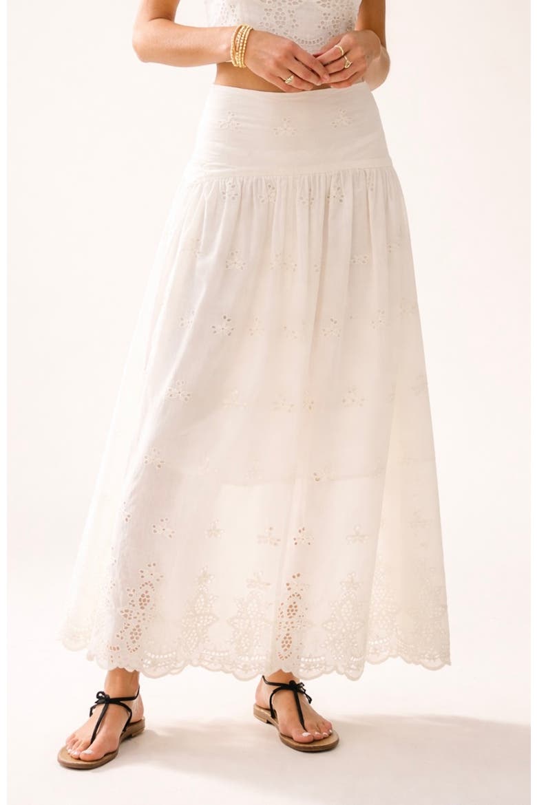 Sorrento Maxi Skirt, Main, color, Embroidered Stripe