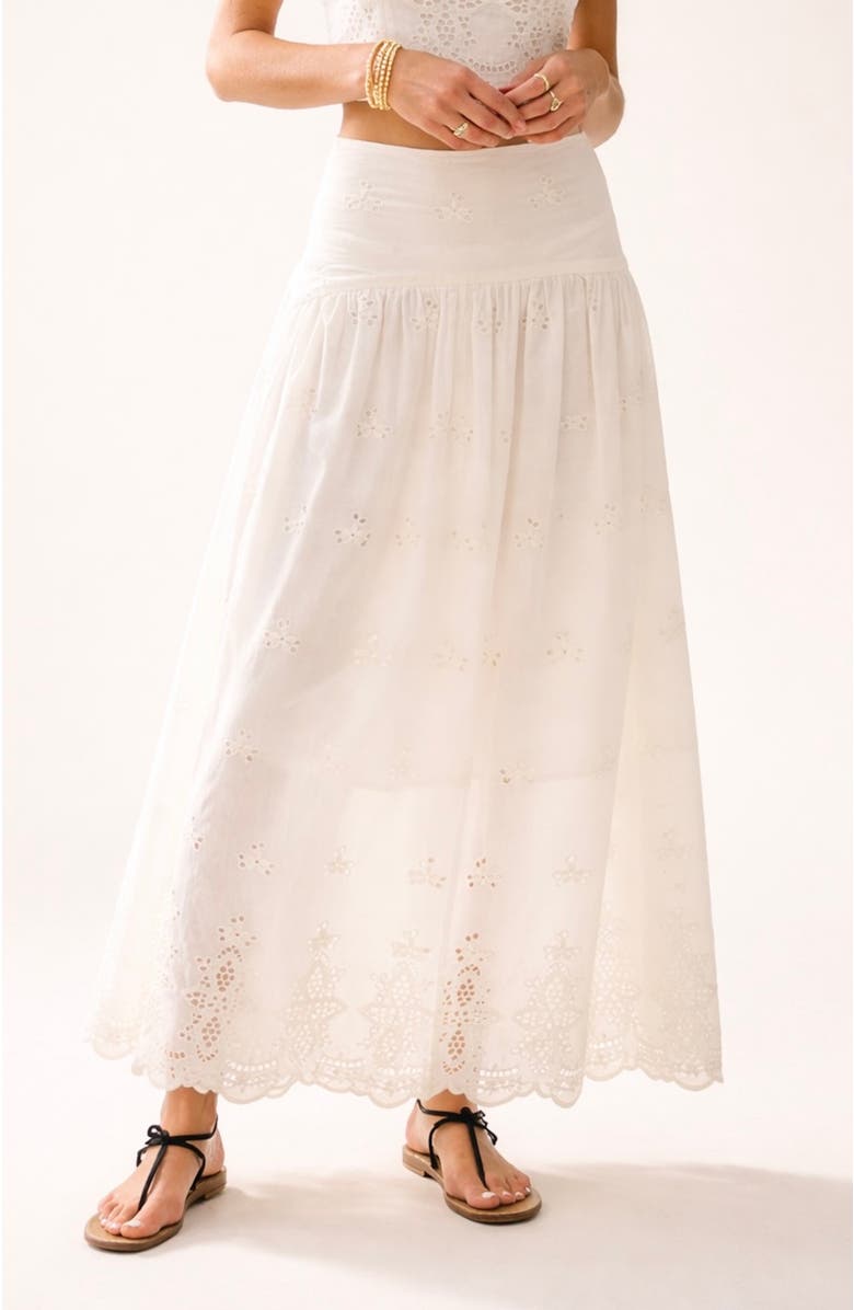 Bishop + Young Sorrento Maxi Skirt, Main, color, Embroidered Stripe