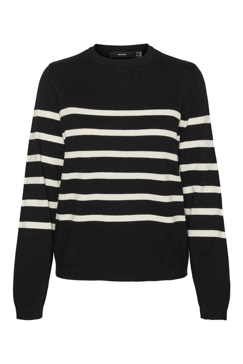 Saba Stripe Sweater, Alternate, color, BLACK STRIPES BIRCH
