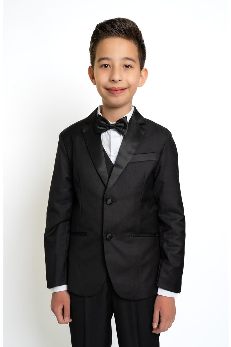 Kids' 007 5-Piece Slim Fit Tuxedo, Alternate, color, Black