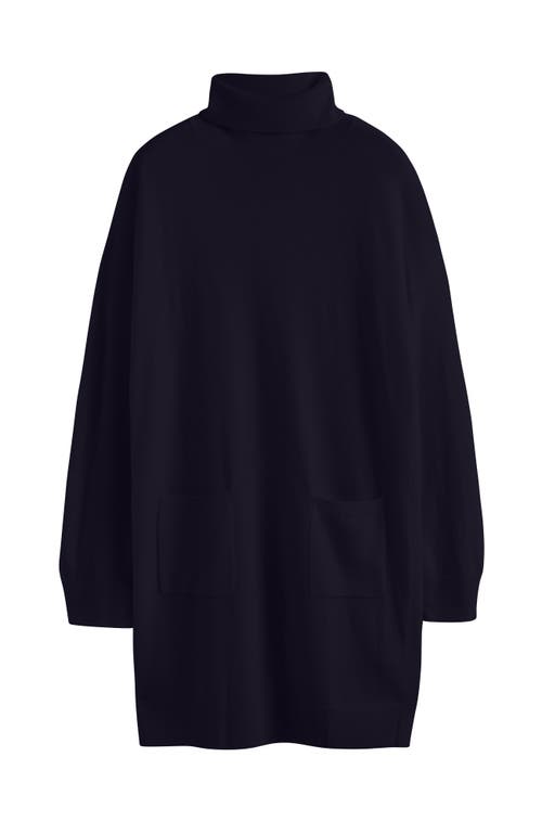 Chinti & Parker Cashmere Rollneck Dress In Blue