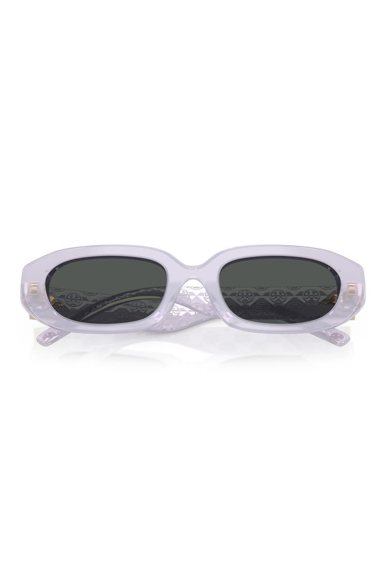 52mm Irregular Sunglasses, Alternate, color, MILKY PURPLE / GREY