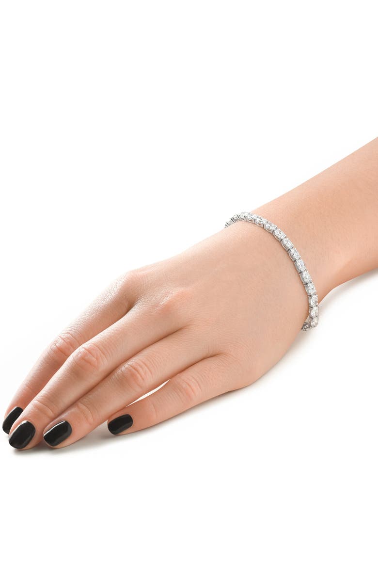 Bliss Diamond 10.75Ct Oval Cut Diamond Tennis Bracelet 7" 14k Gold Lab Grown, Alternate, color, 14K White Gold