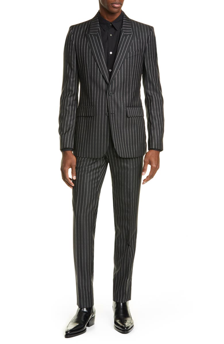 Givenchy Slim Fit Logo Stripe Suit, Main, color,