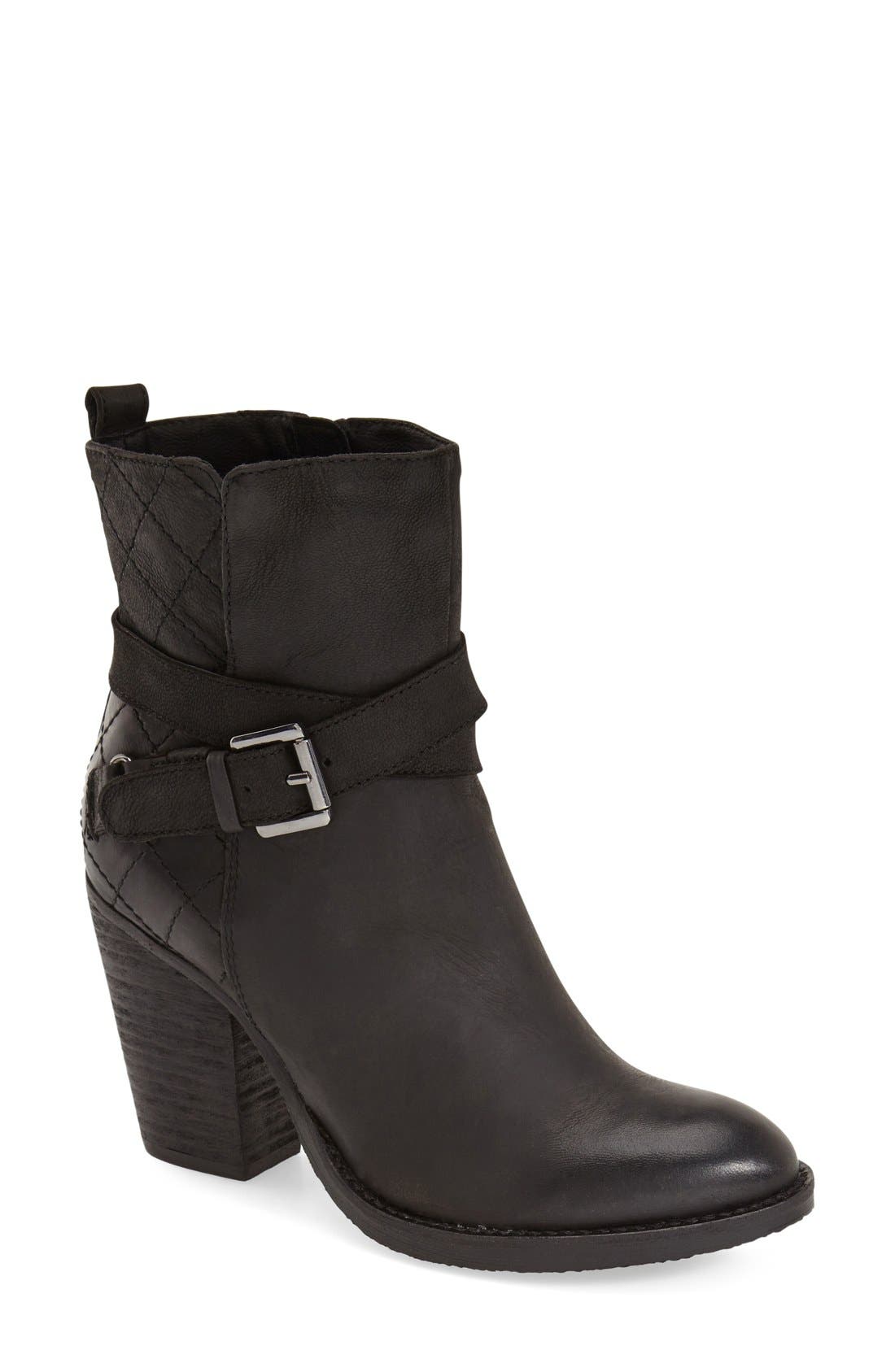 'Reesea' Boot, Main, color, BLACK LEATHER