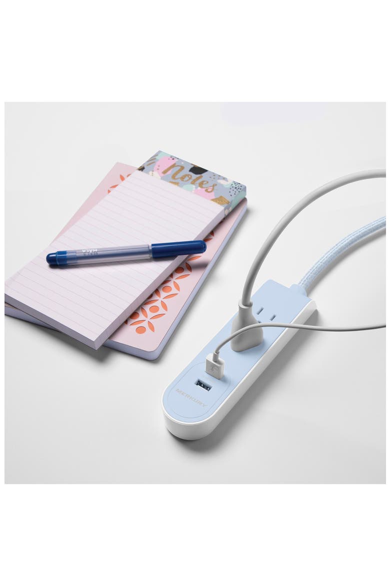 3 ft. High Speed 2.1A USB Power Strip - Blue, Alternate, color, BLUE
