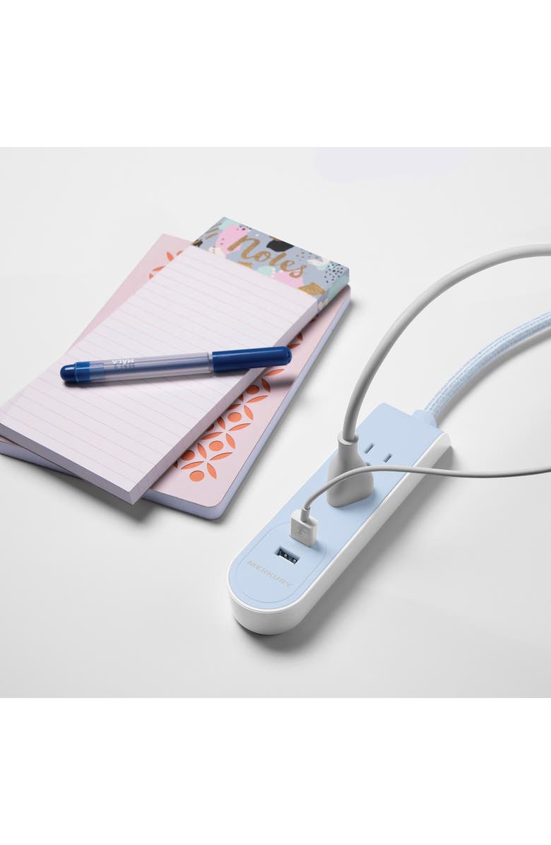 MERKURY 3 ft. High Speed 2.1A USB Power Strip - Blue, Alternate, color, 