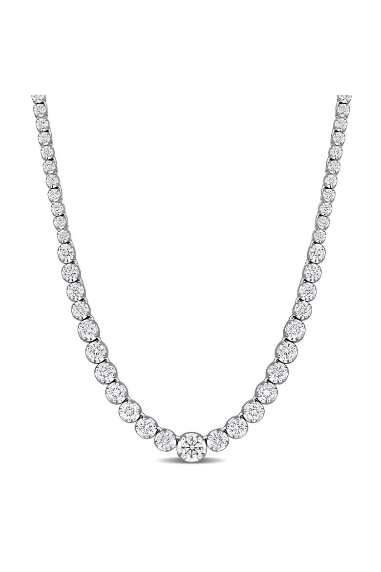 Lab-Grown Diamond Graduated Necklace 14k, Main, color, White Gold