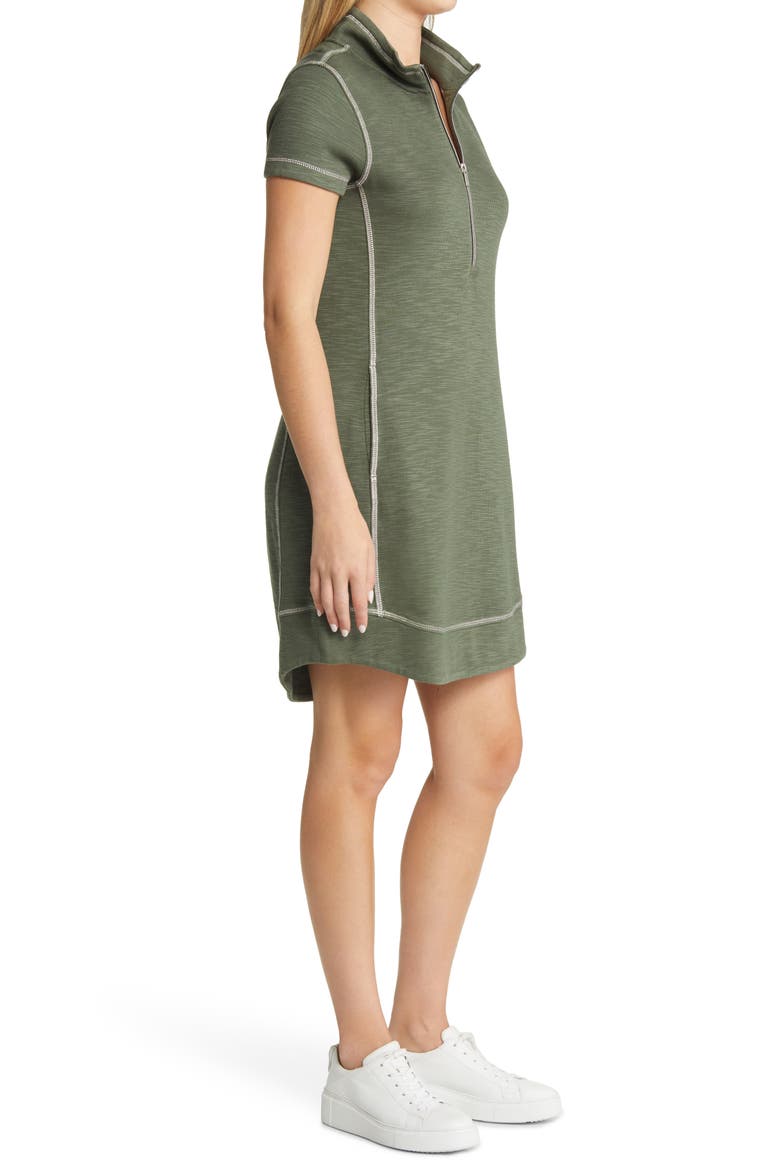Tobago Bay Half Zip Dress, Alternate, color, PALM MOSS