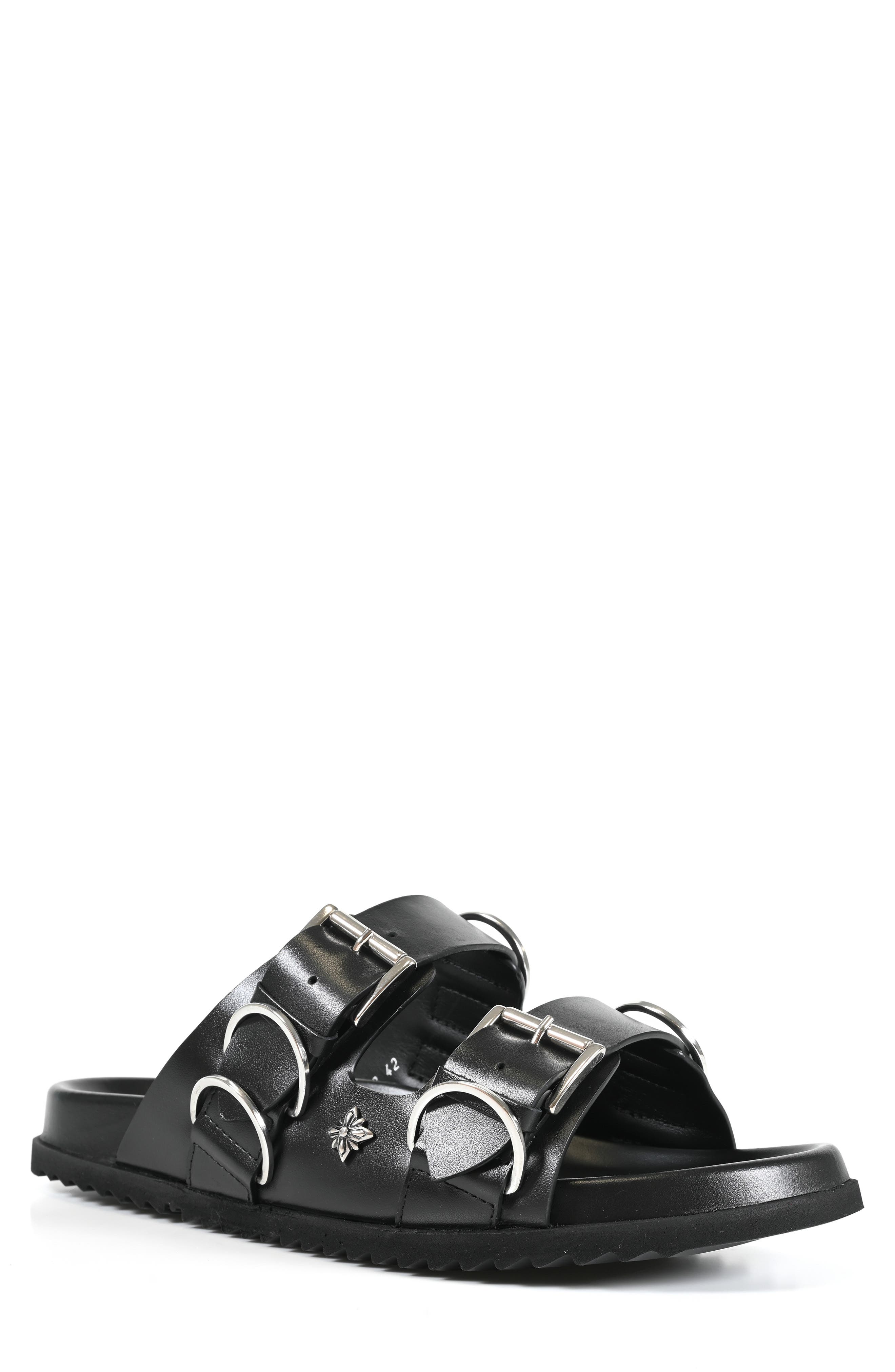JOHN RICHMOND Two-Strap Sandal, Main, color, Black
