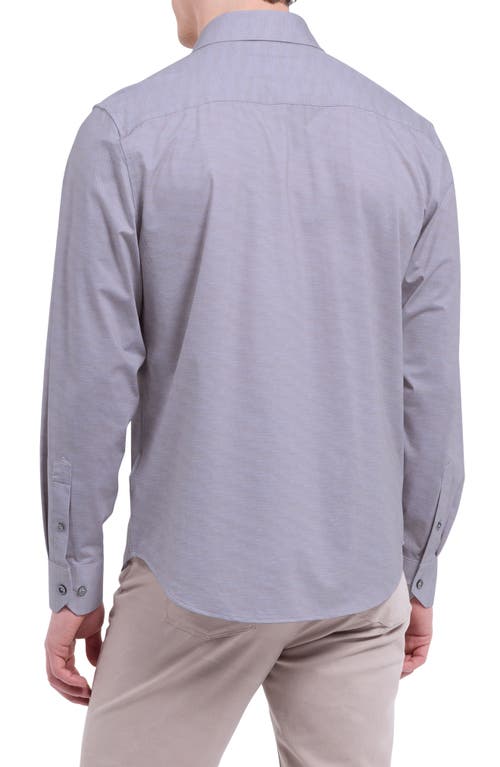 Bugatchi James Ooohcotton® Herringbone Button-up Shirt In Brown