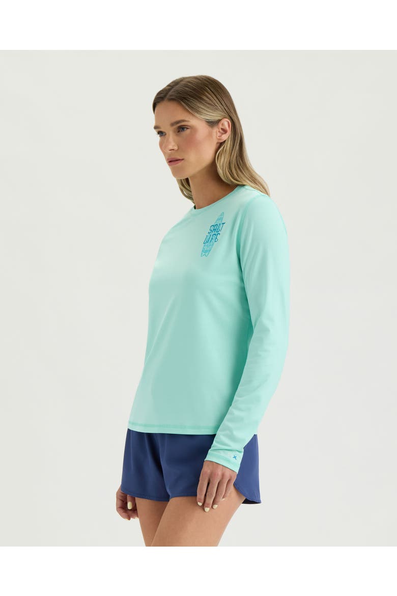 Mandala Surf  Performance Long Sleeve Tee, Alternate, color, LT ARUBA HEATHER