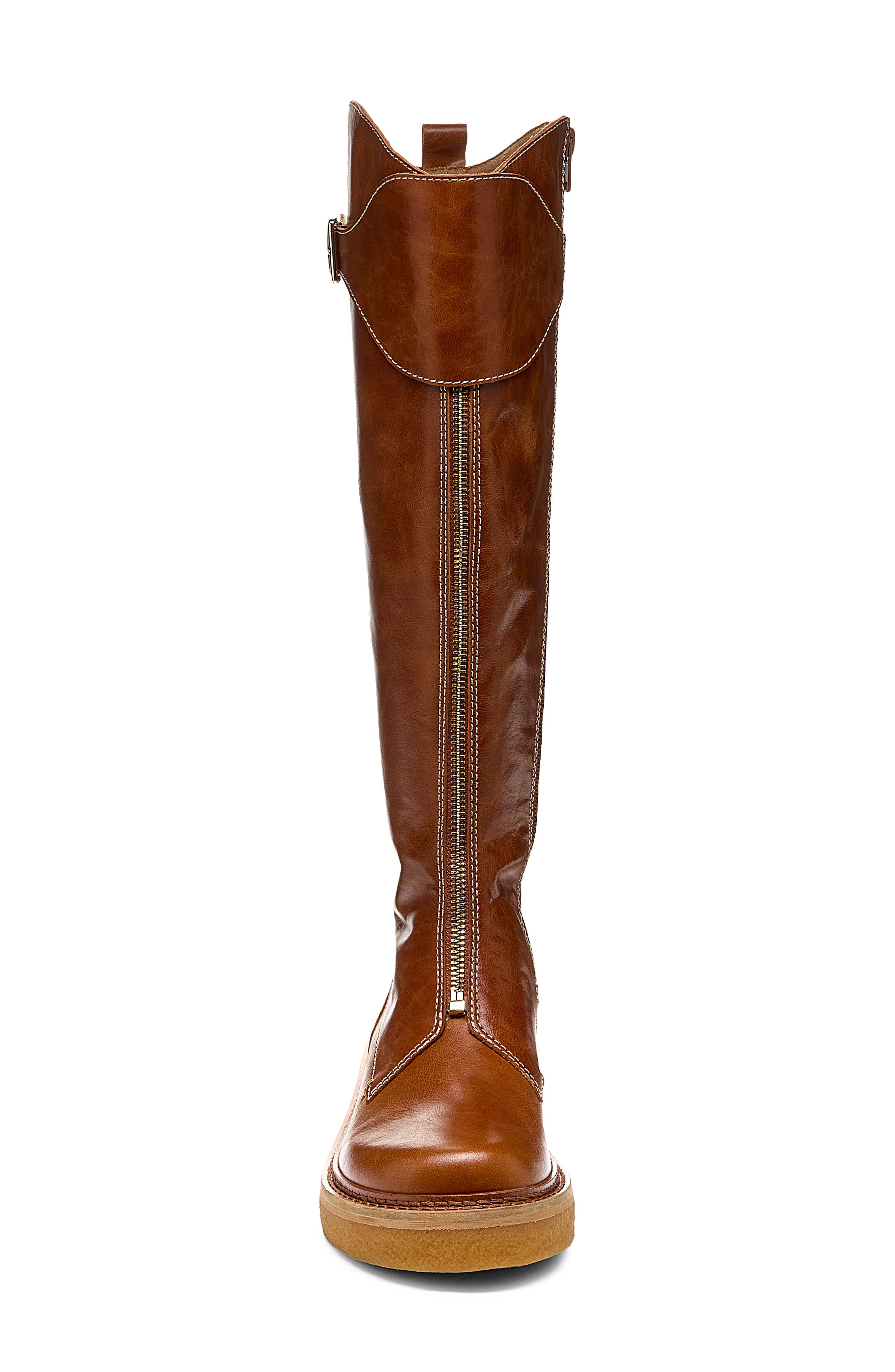 Kelsi Dagger Brooklyn Cape Knee High Riding Boot, Alternate, color, Caramel
