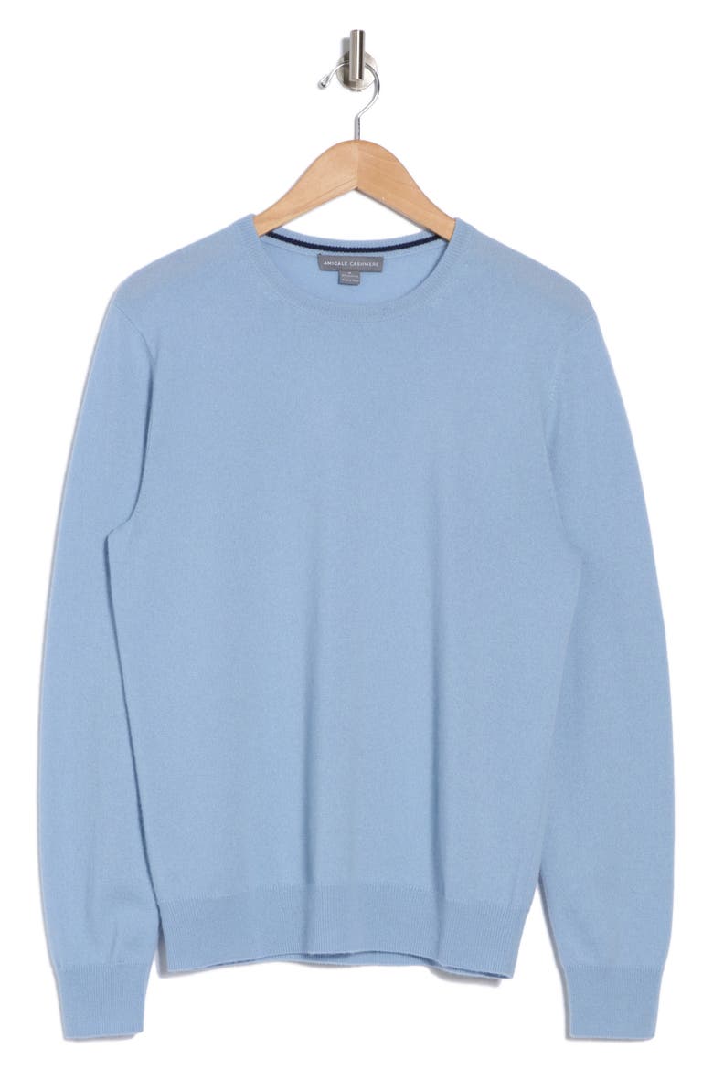 Crewneck Cashmere Sweater, Alternate, color, LIGHT BLUE