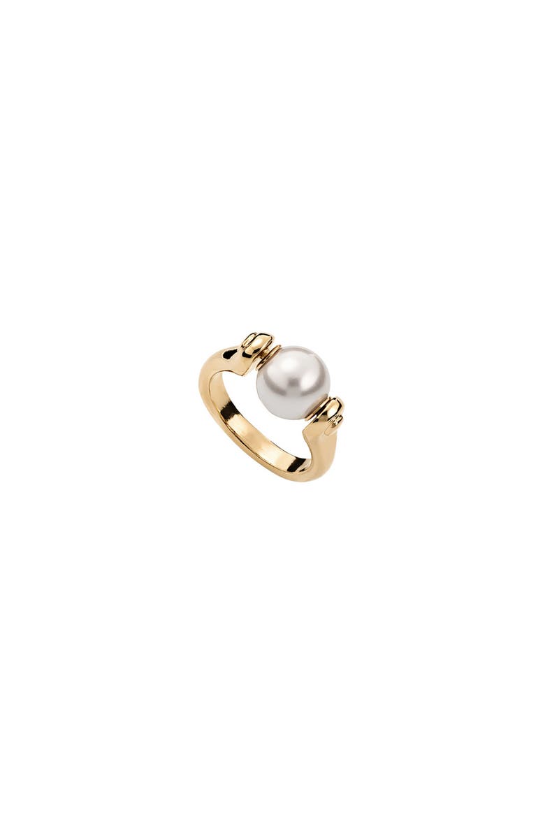 UNODE50 Gold Pearl Accent Ring, Alternate, color, Gold