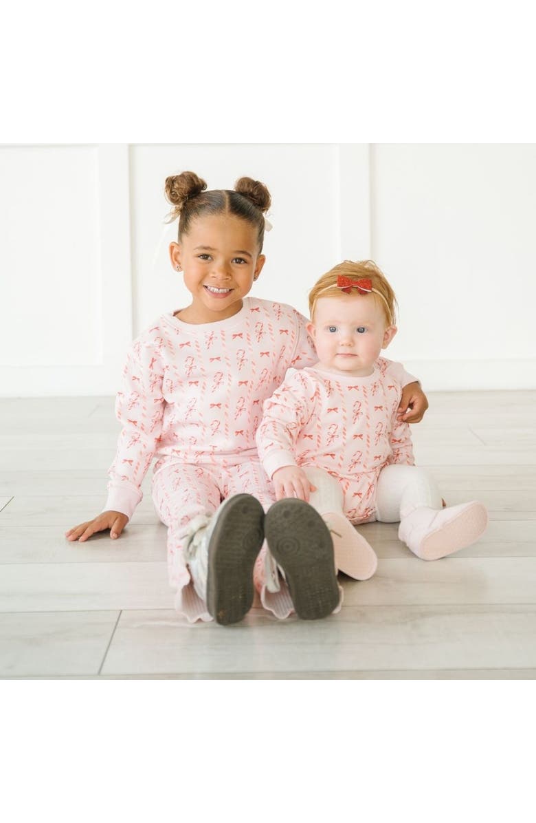 Sweet Wink Candy Cane Lane Christmas Flare Legging, Alternate, color, Ballet Pink