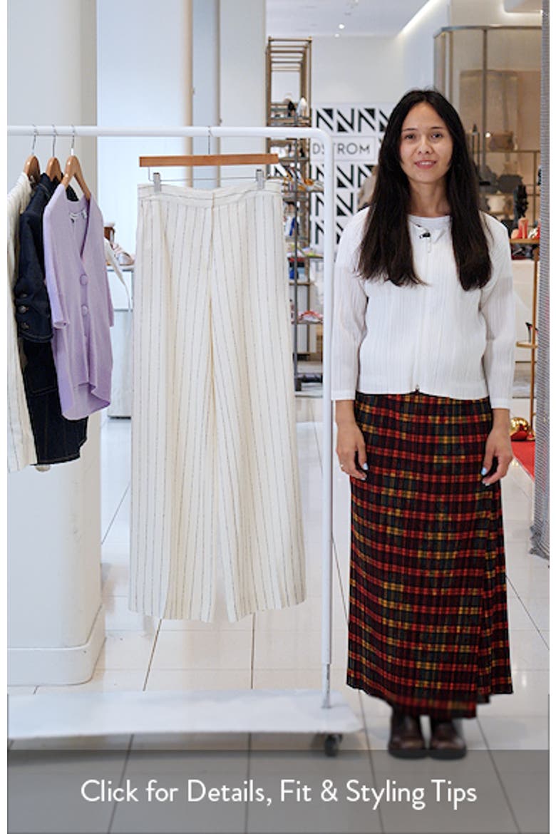 The Lennox Pinstripe Wide Leg Trousers video
