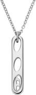 DIESEL® Oval D Bar Pendant Necklace