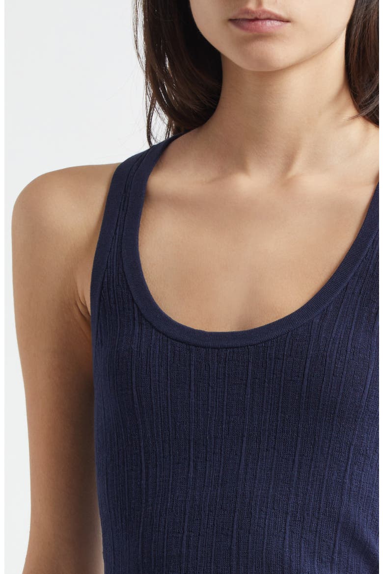 Iris Racerback Cotton Blend Tank, Alternate, color, NAVY