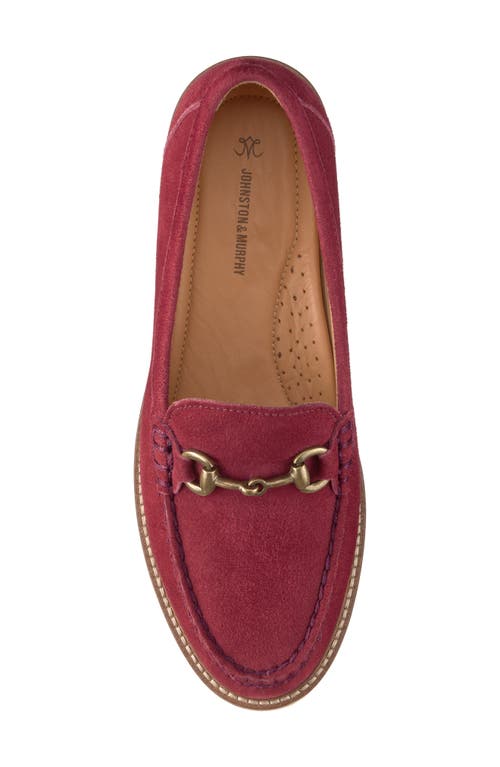 Johnston & Murphy Emmalynn Lug Sole Bit Loafer In Burgundy