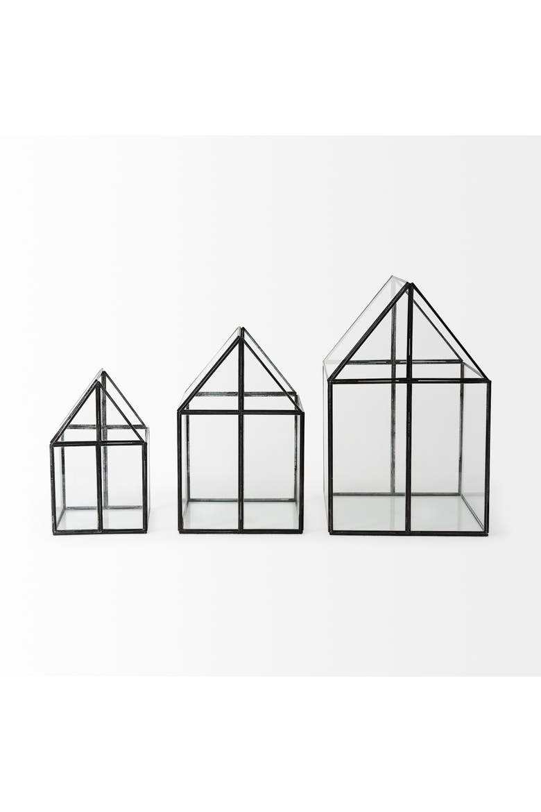 Sikes Hut Terrarium with Glass Base, Alternate, color, Clear