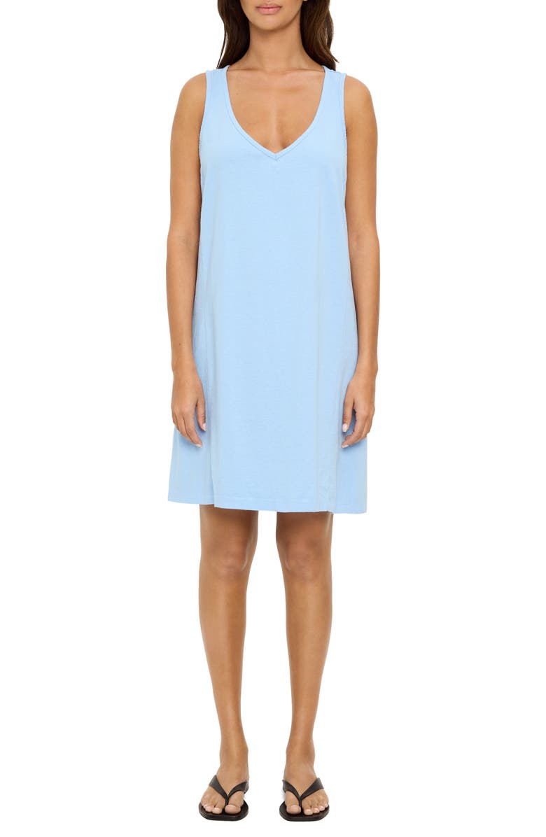 Michael Stars Camilla Cotton Tank Dress, Main, color, Sky
