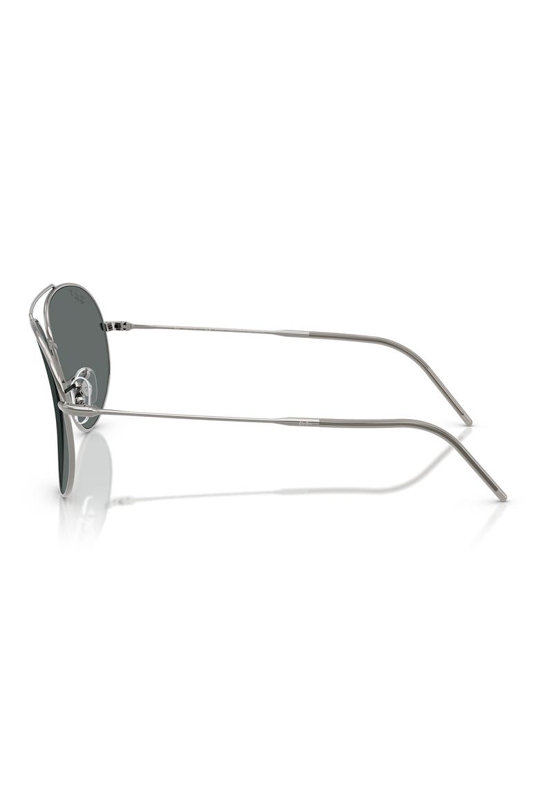 Reverse 62mm Oversize Aviator Sunglasses, Alternate, color, GUNMETAL