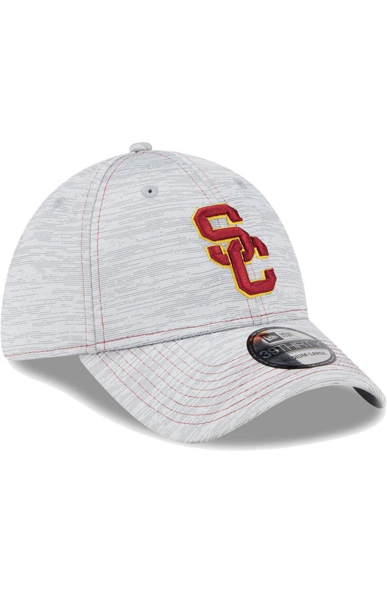 New Era Men's New Era Gray USC Trojans Speed 39THIRTY Flex Hat, Alternate, color,