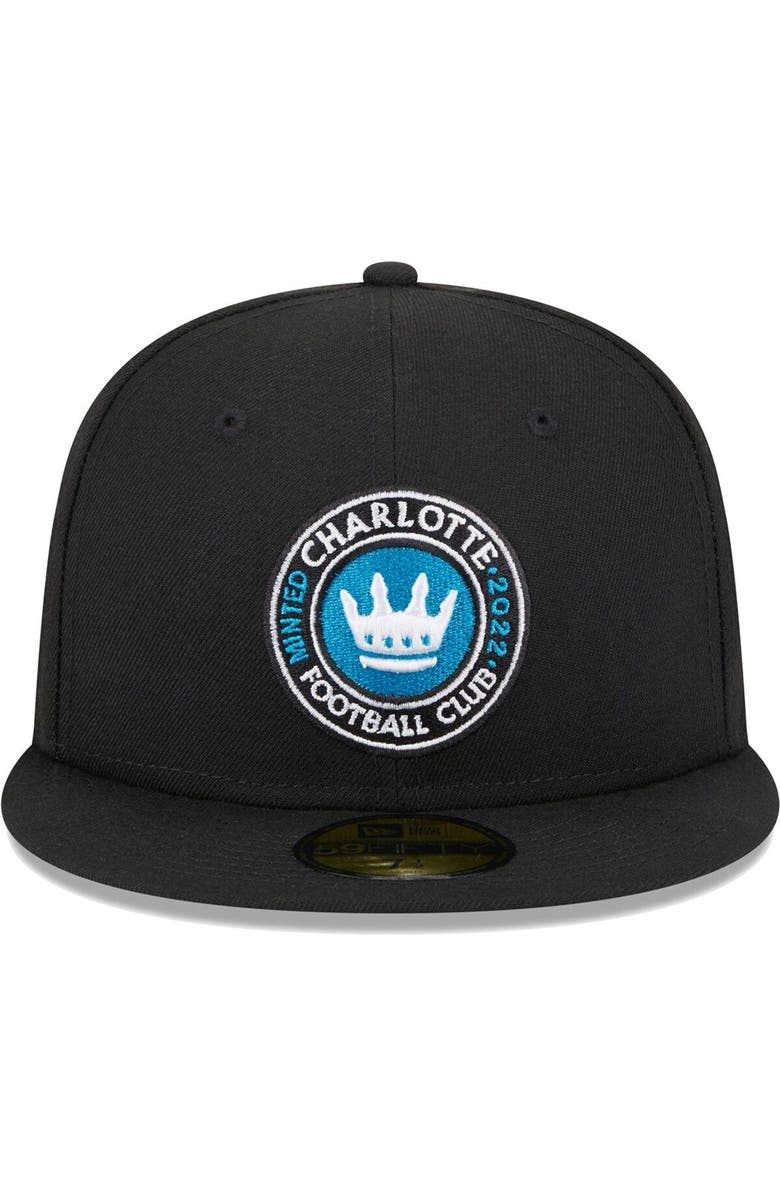 New Era Men's New Era Black Charlotte FC Patch 59FIFTY Fitted Hat, Alternate, color, Black
