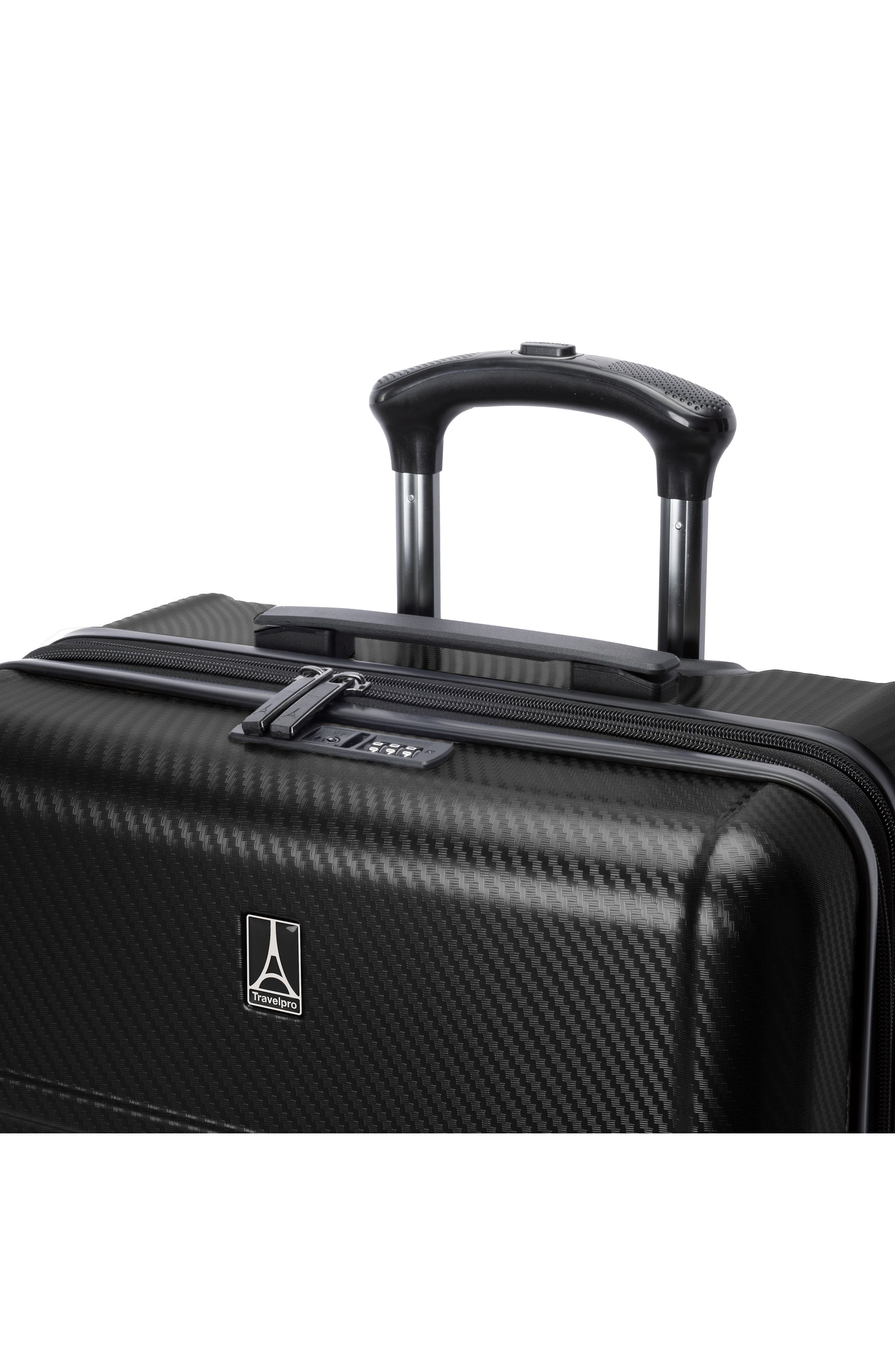 TRAVELPRO Rollmaster<sup>™</sup> Lite 2 24-Inch Expandable Medium Checked Hardside Spinner Luggage, Alternate, color, Black Carbon Fiber