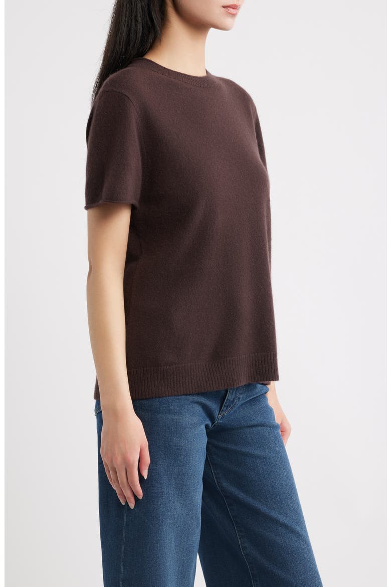 Cashmere Knit T-Shirt, Alternate, color, BROWN