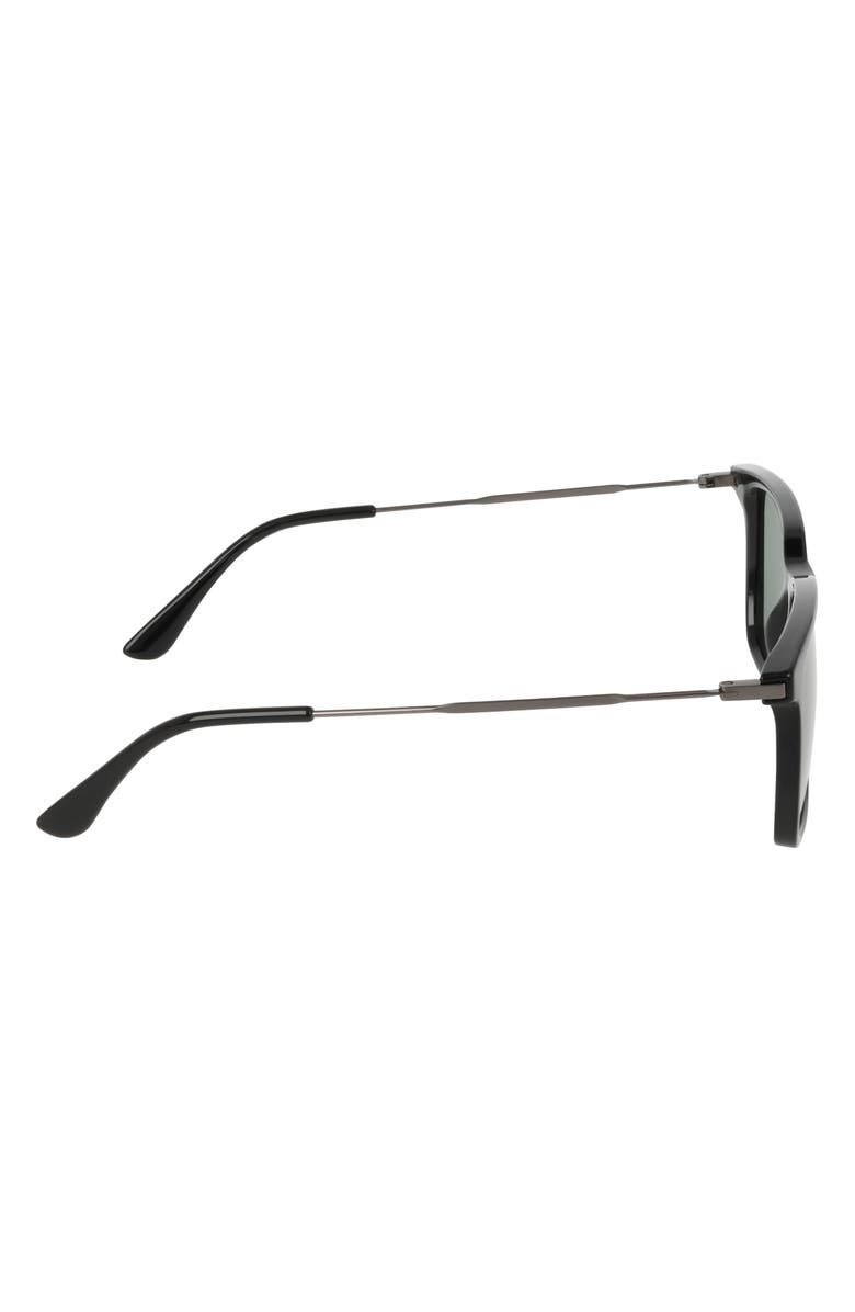 Cole Haan 55mm Rectangular Sunglasses, Alternate, color, Black