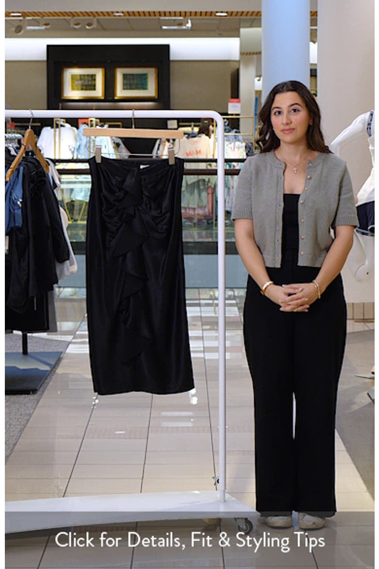 Cynthia Ruffle Ruched Silk Midi Skirt video