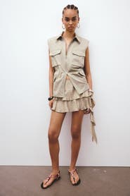 H&M Draped-panel Tiered Skirt