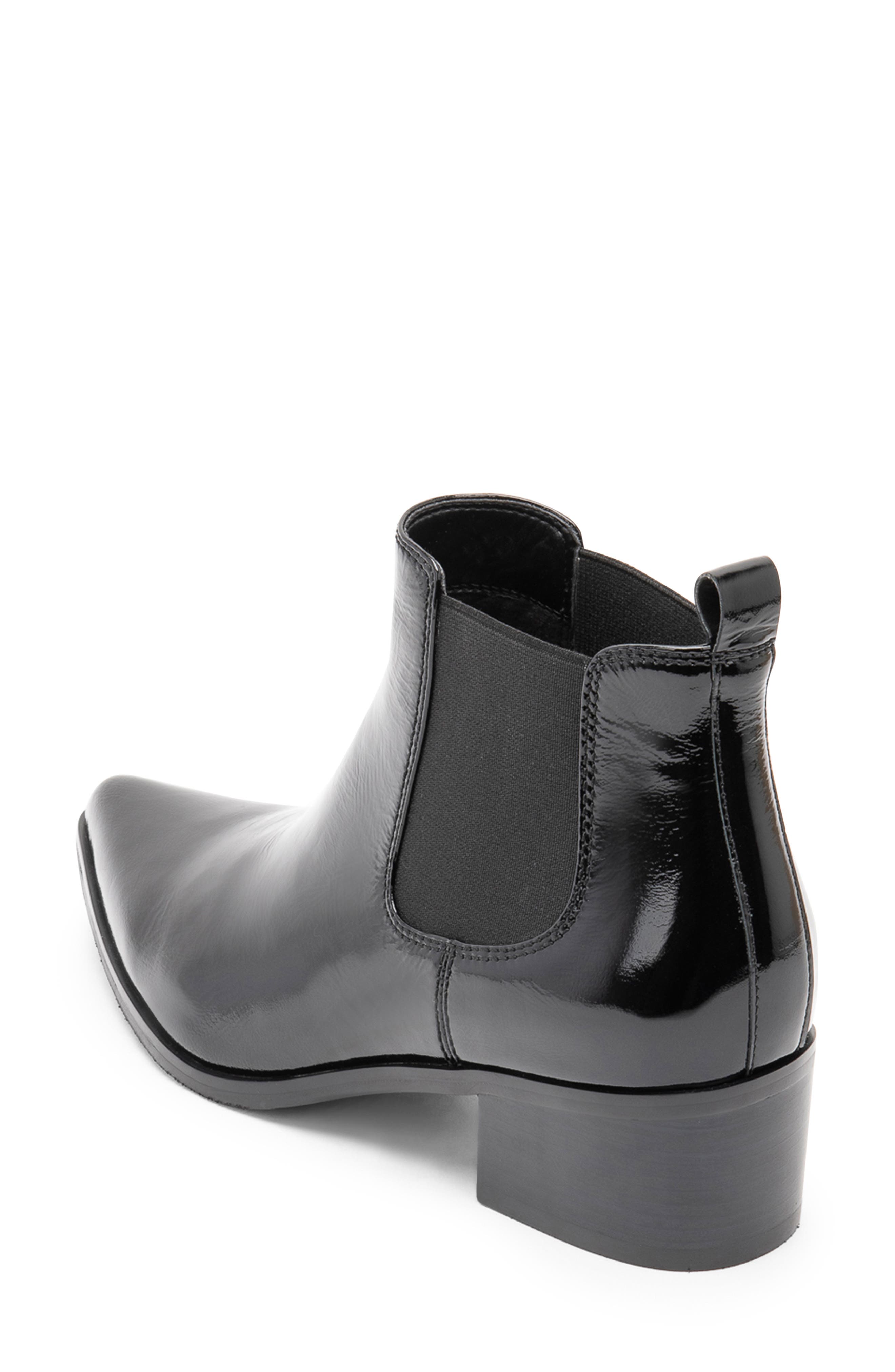Emelia Waterproof Chelsea Bootie, Alternate, color, BLACK PATENT LEATHER