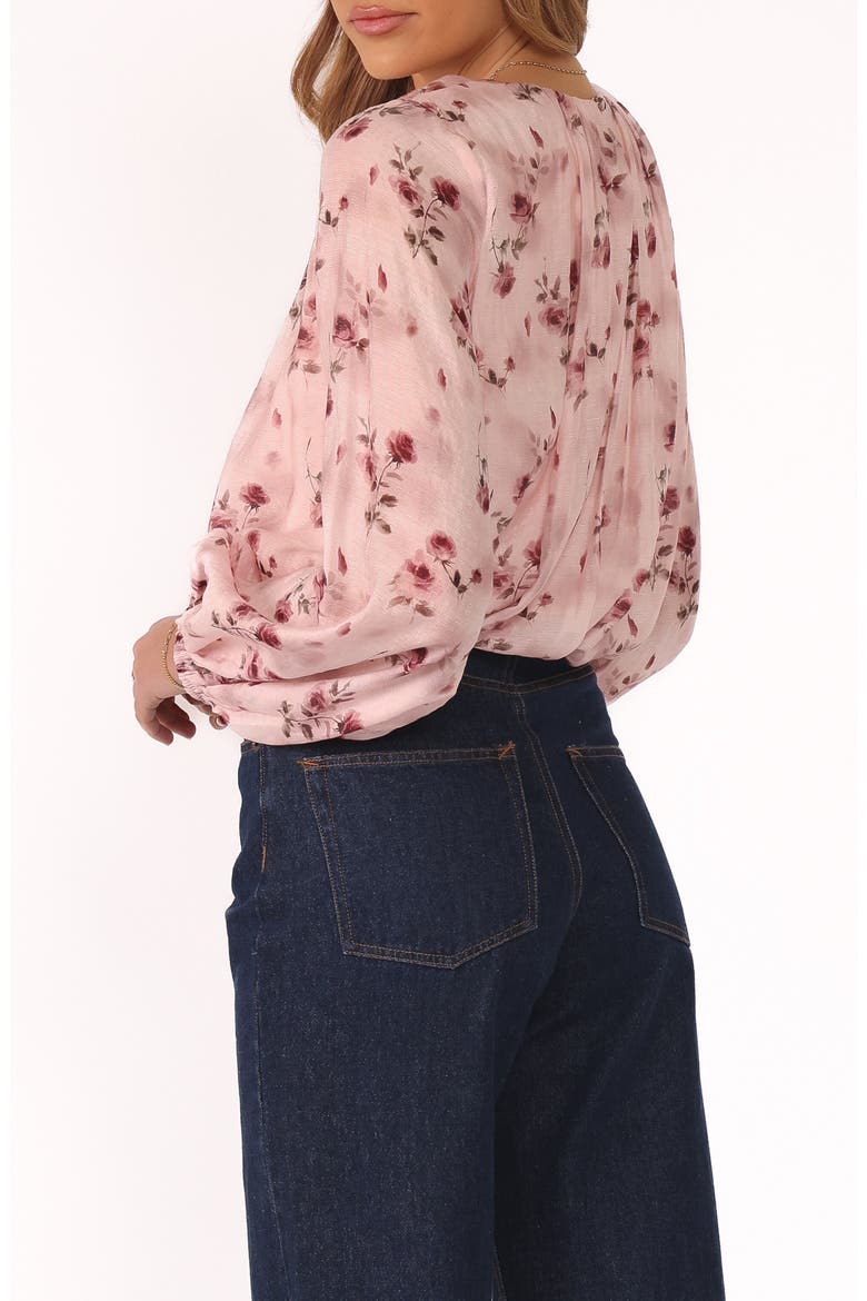 Dallas Print Top, Alternate, color, PINK ROSE