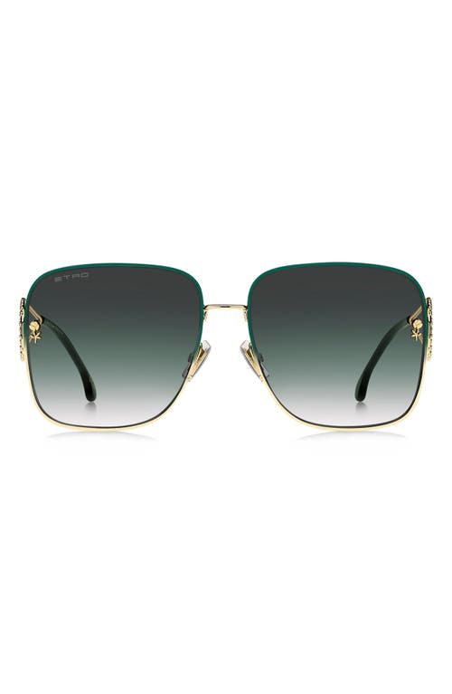 Etro 0070s Square Metal Sunglasses