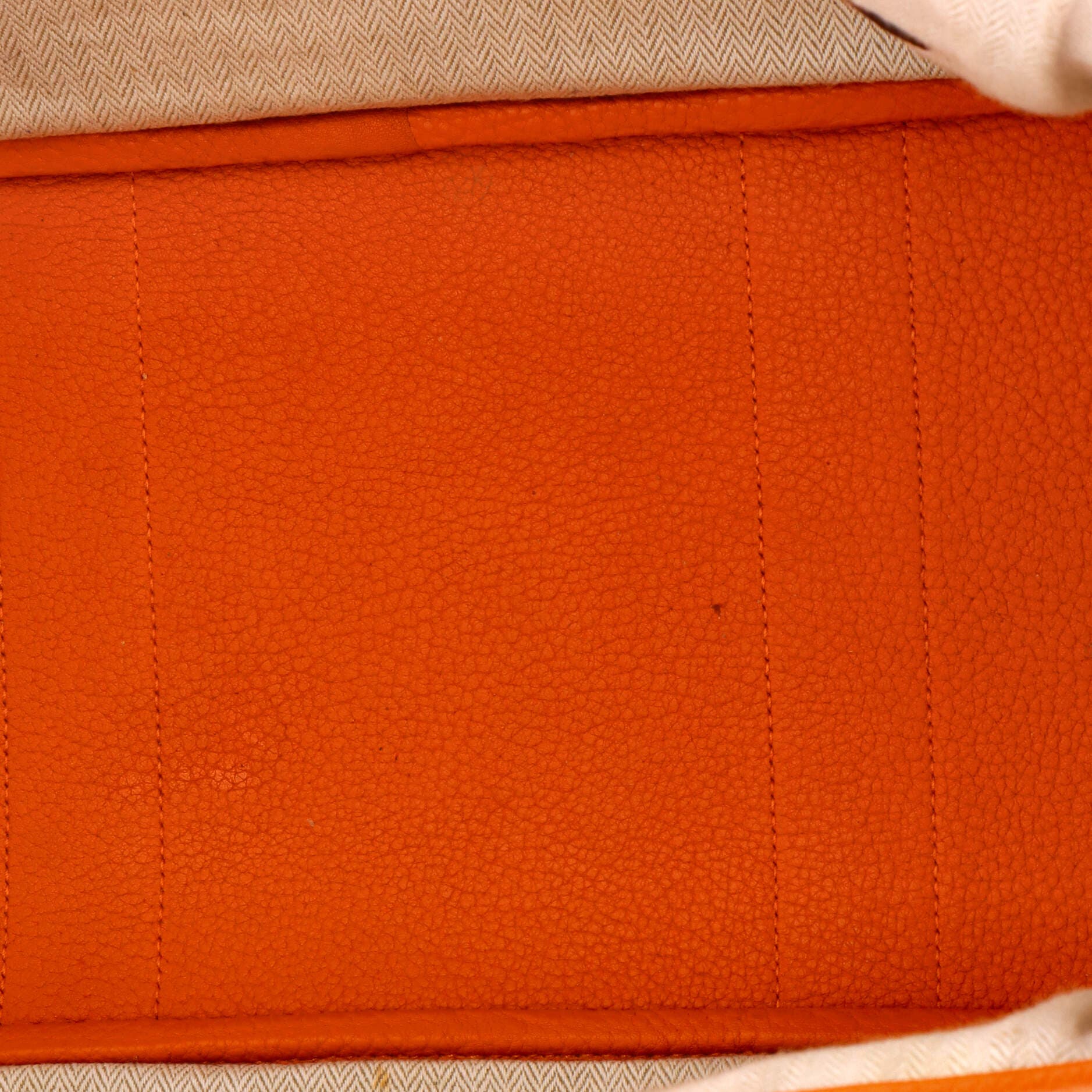 Garden Party Tote Leather with Printed Interior 36, Alternate, color, Orange