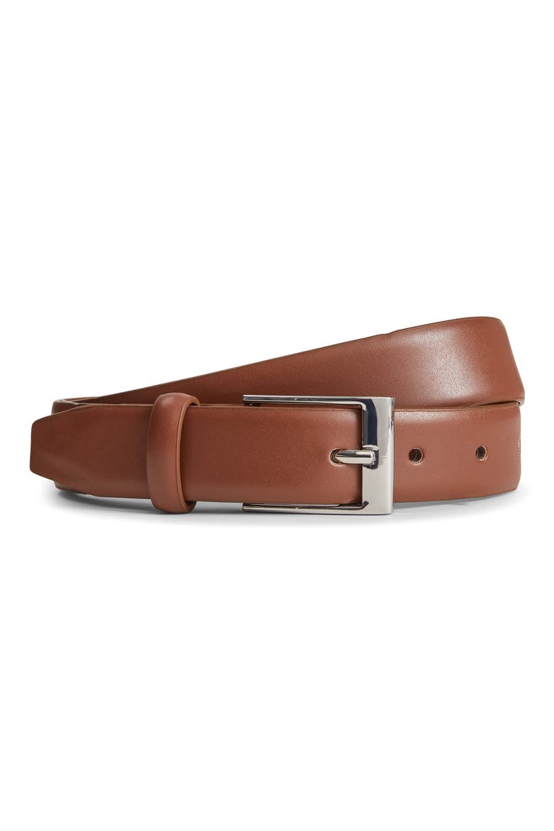 Kids' Faux Leather Dress Belt, Main, color, BROWN